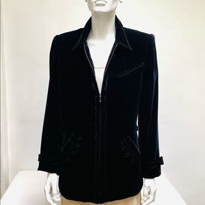 ZELDA VELVET VINTAGE ZIP UP JACKET